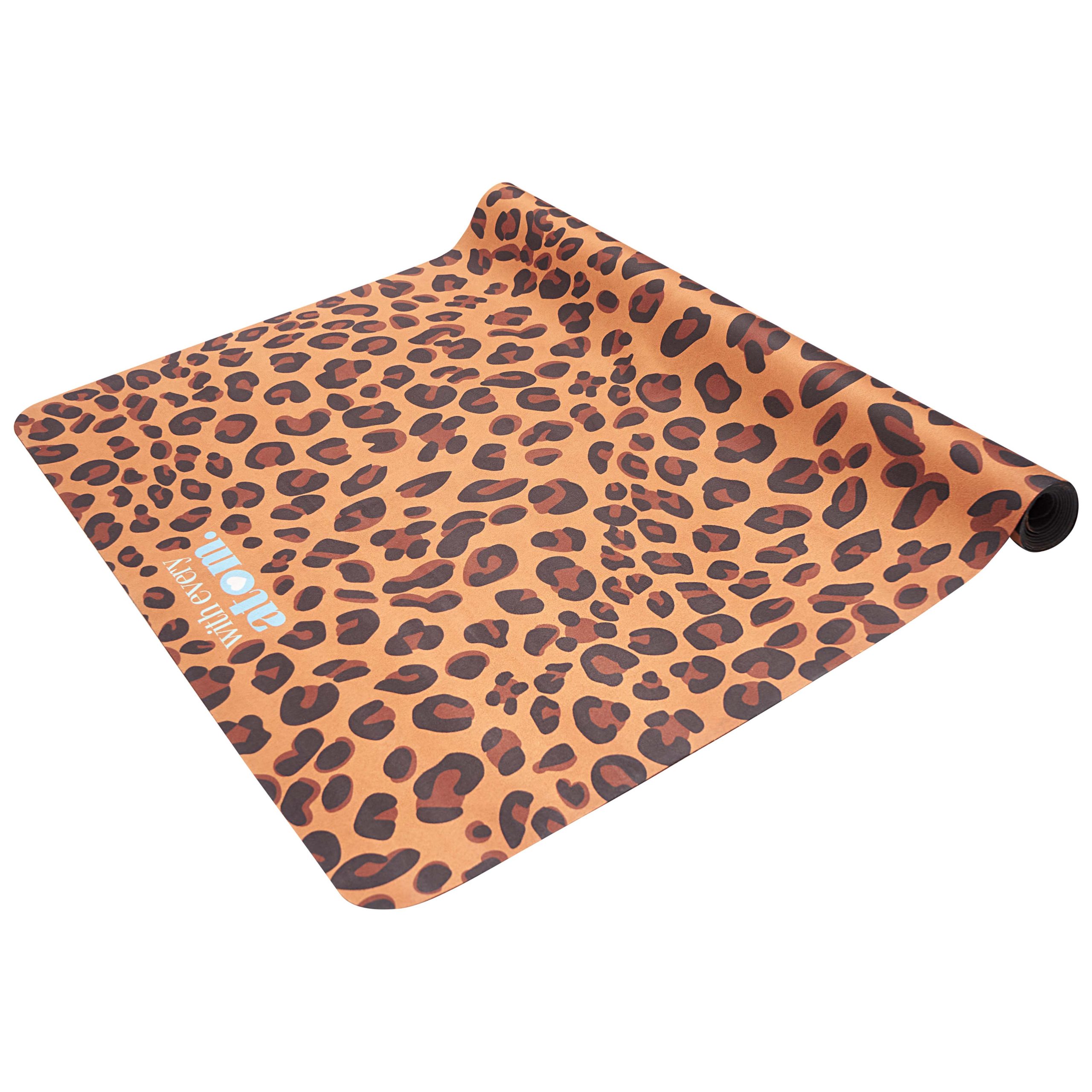 Leopard Pattern Design Yoga Mat for Exercise, 72x24in/ 183x61cmx0.6cm, Multi