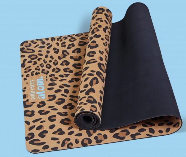 Calme by Johnny Was Yoga Mat with Carrying Bag Leopard Print Boho Gym  Travel NEW